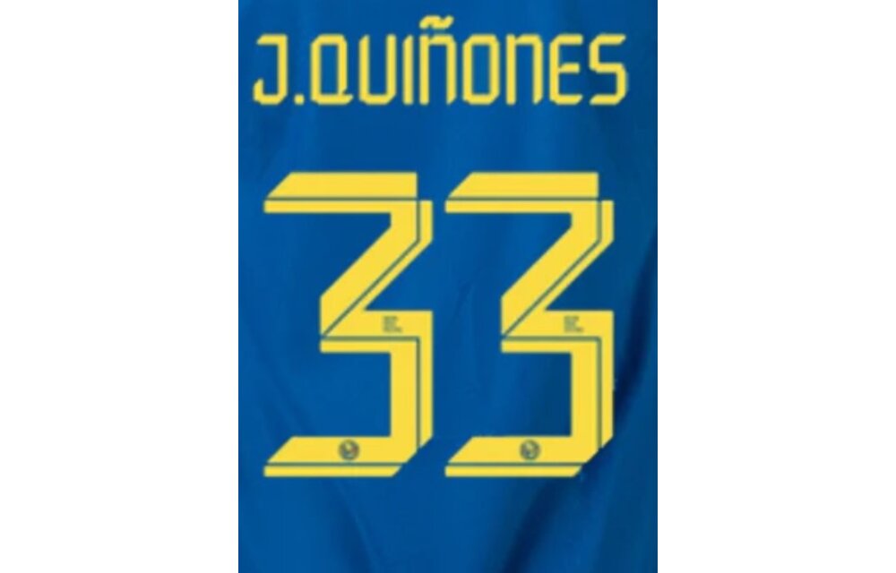 J. Quinones # 33 Club America 23/24 Away Nameset