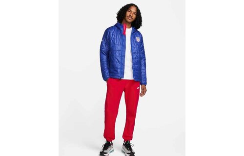 Nike USA United States 2023 Fleece Lined Hooded Jacket - Bright Blue/Speed Red/White