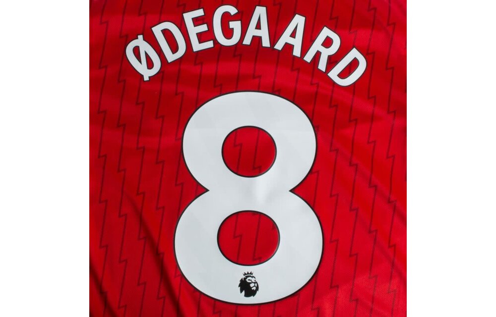Odegaard # 8 Arsenal 23/24 Home Nameset - White