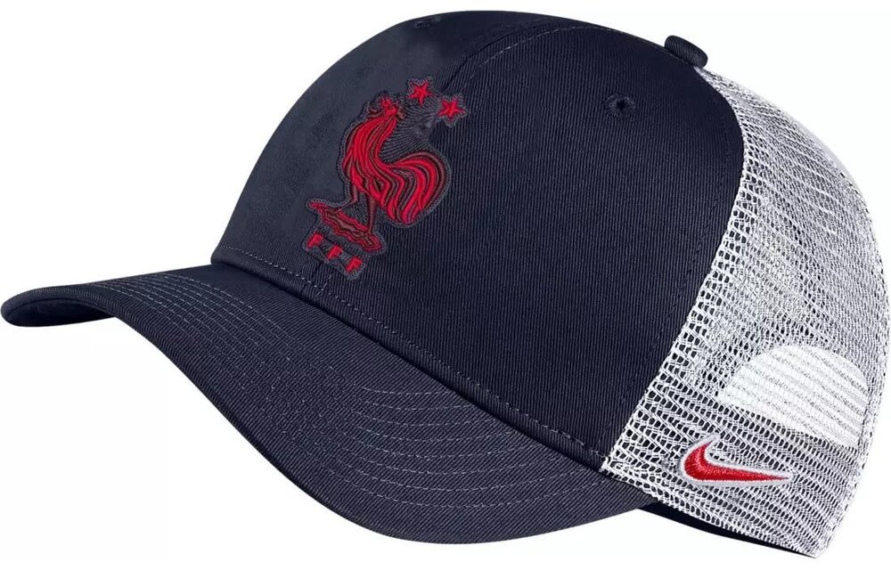 Nike France WC World Cup 2022 Trucker Cap / Hat - Obsidian/Red/White