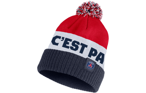Nike PSG Paris Saint Germain 2023 - 2024 Striped Stadium PomPom Woolie Beanie