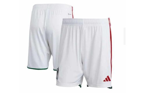 adidas Mexico WC World Cup 2022 Home Shorts - White/Red/Vivid Green
