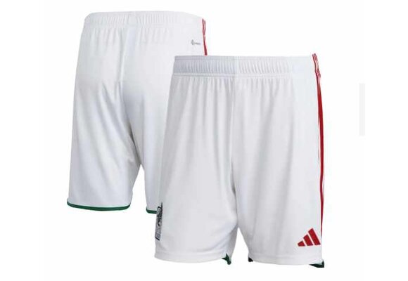 adidas Mexico WC World Cup 2022 Home Shorts - White/Red/Vivid Green