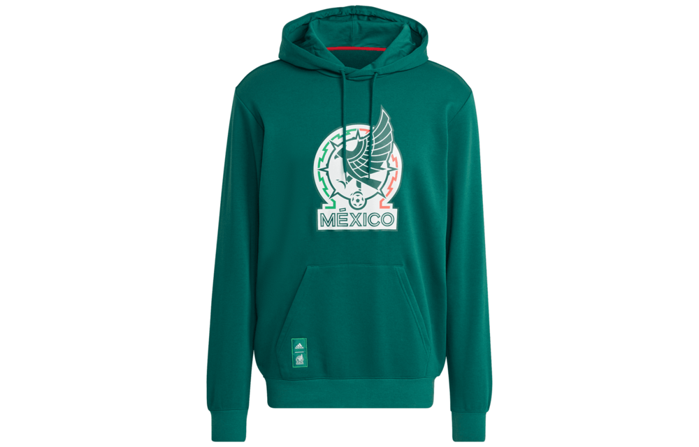 adidas Mexico WC World Cup 2022 DNA Graphic Hoodie- Vivid Green/Red