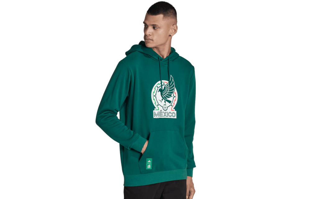 adidas Mexico WC World Cup 2022 DNA Graphic Hoodie- Vivid Green/Red