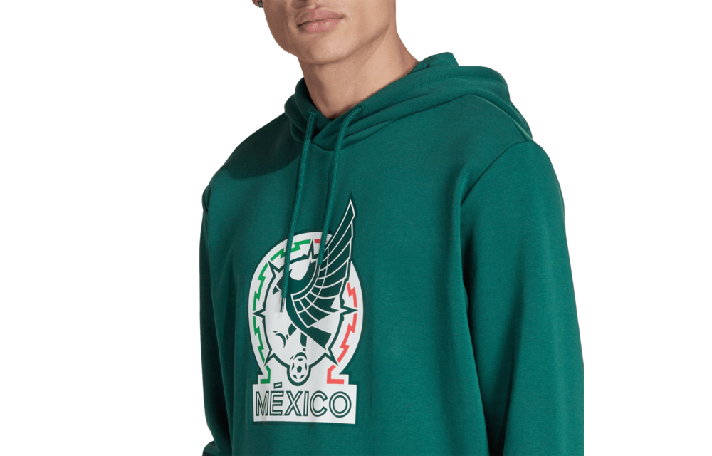 adidas Mexico WC World Cup 2022 DNA Graphic Hoodie- Vivid Green/Red