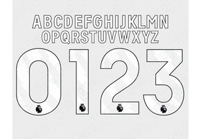2023 / 2026 English Premier League Custom Nameset - WHITE