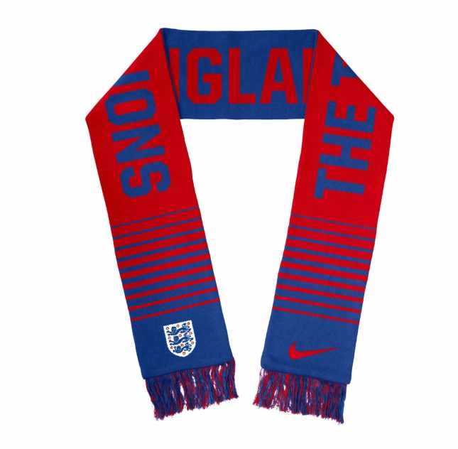 Nike England WC World Cup 2022 Verbiage Scarf - Royal Blue/Red
