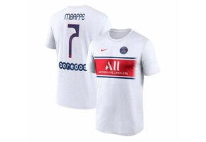 Nike PSG Paris Saint German Mbappe # 7 DriFit Hero Shirt - White