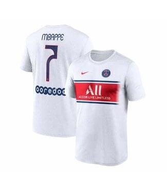 Nike Nike PSG Paris Saint German Mbappe # 7 DriFit Hero Shirt - White