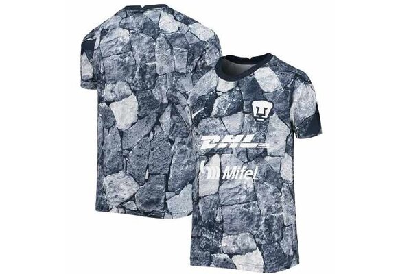 Nike Youth 2022 -2023 Pumas UNAM DriFit Prematch Training Jersey - Obsidian/White