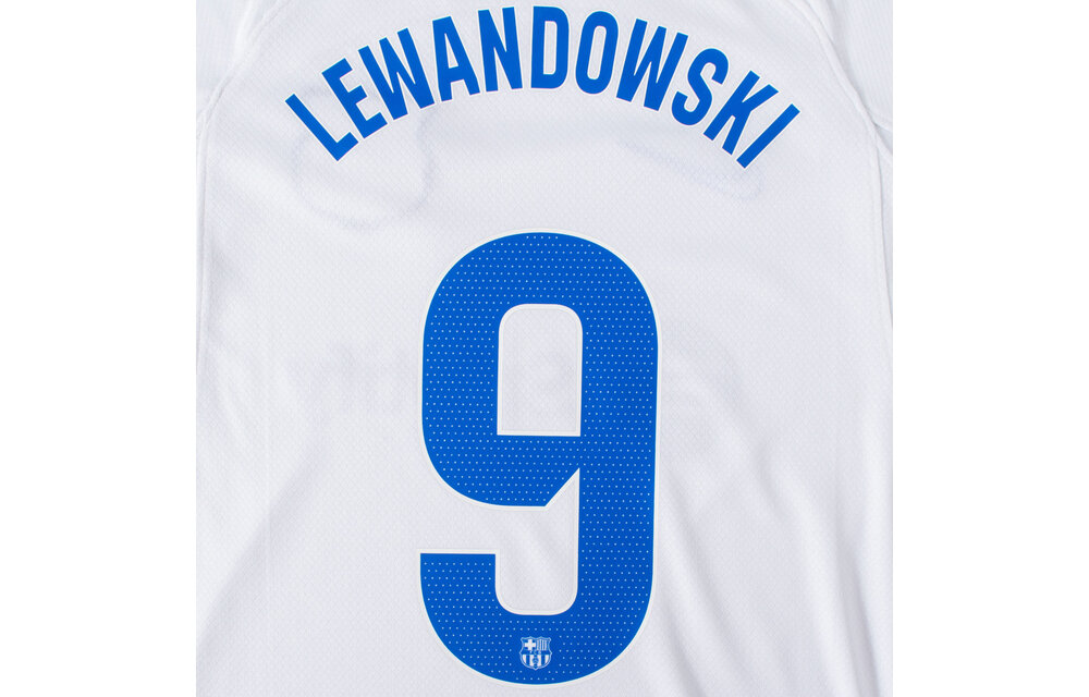 Lewandowski# 9 Barcelona 2023/24 Away ( La Liga) Nameset