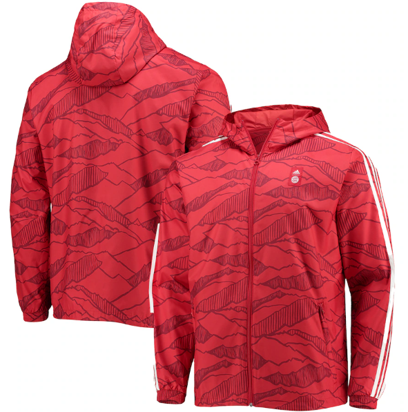 adidas Bayern Munich  2022 - 23 Windbreaker Jacket - Red
