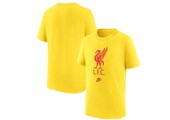 Nike Youth Liverpool 2022-23 Futura Crest Tee Shirt - Chrome Yellow/Rush Red