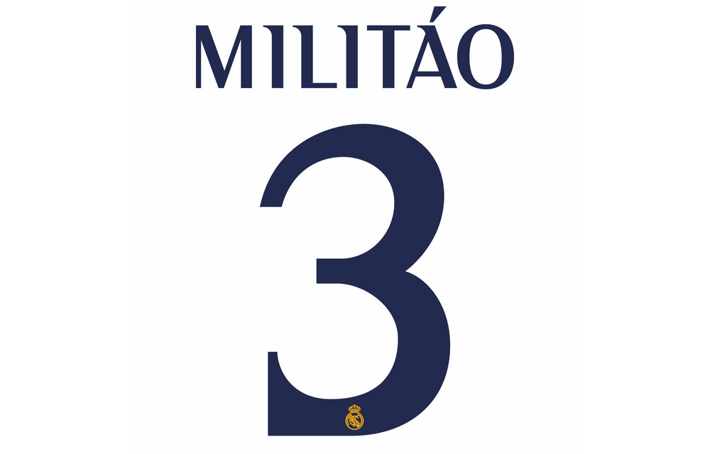 E.Militao # 3 Real Madrid 23/24 Home Nameset