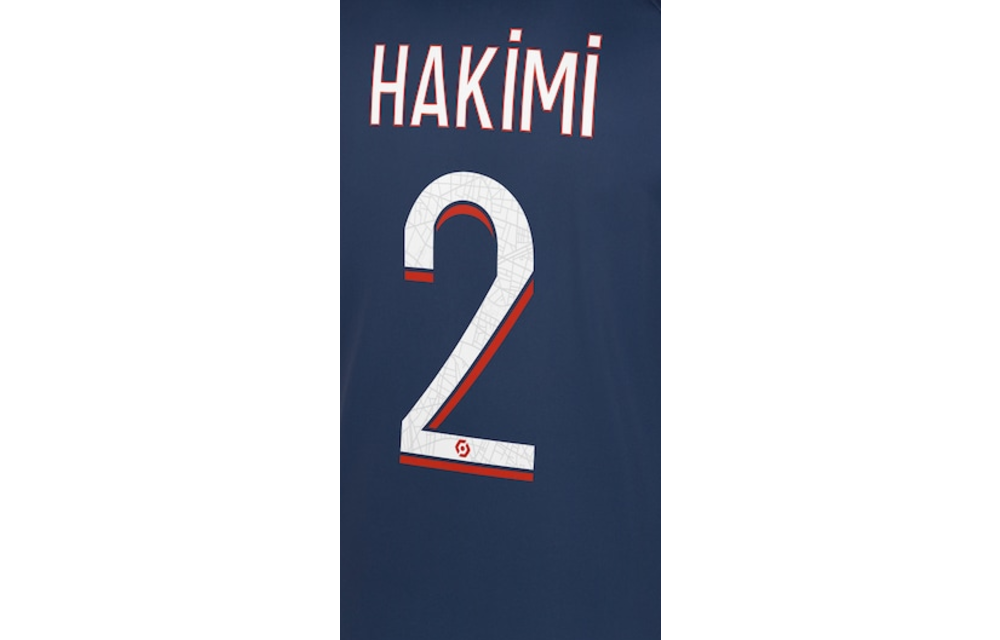 Hakimi # 2 PSG Paris Saint German 23/24 Home Nameset