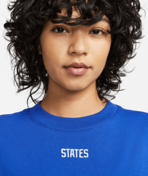 Nike Womens United States USA WC World Cup 2022 Travel Shirt - Royal Blue