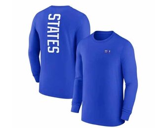 Nike USMNT United States USA Ignite 2022 LS Travel Shirt - Royal Blue