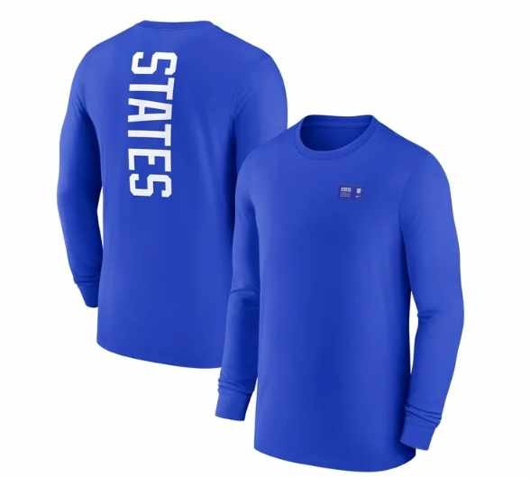 Nike USMNT United States USA Ignite 2022 LS Travel Shirt - Royal Blue