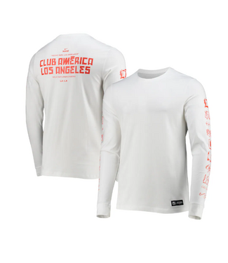 Nike Nike 2021-22 Club America LAxLA Long Sleeve Voice Tee - White/Red