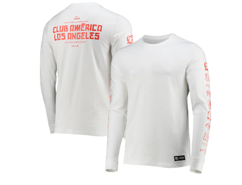 Nike 2021-22 Club America LAxLA Long Sleeve Voice Tee - White/Red