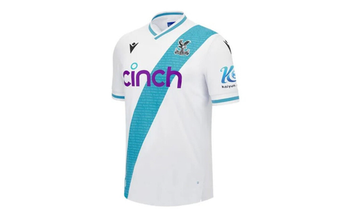 Macron Crystal Palace 2023 - 24 Authentic Away Jersey - White/Turquoise