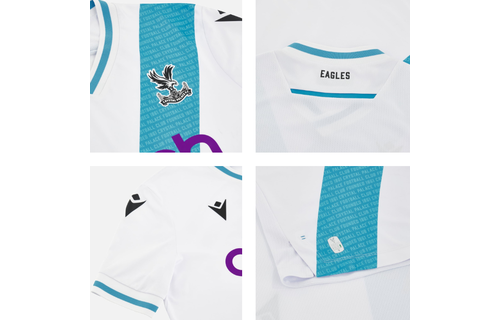 Macron Crystal Palace 2023 - 24 Authentic Away Jersey - White/Turquoise