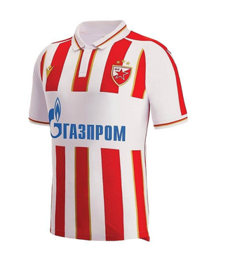 Macron Macron Red Star Belgrade 2023 - 24 Authentic Home Jersey - Red/White/Royal
