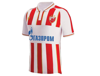 Macron Red Star Belgrade 2023 - 24 Authentic Home Jersey - Red/White/Royal