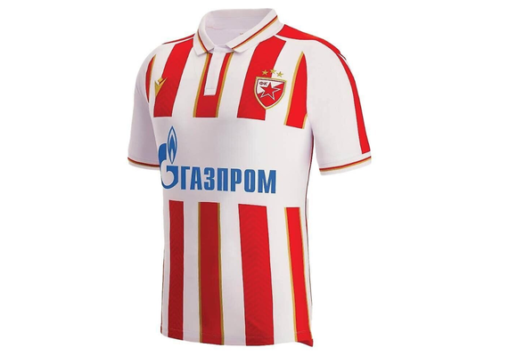 Macron Red Star Belgrade 2023 - 24 Authentic Home Jersey - Red/White/Royal