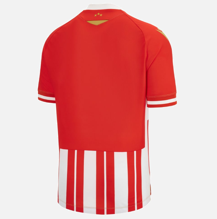 Macron Red Star Belgrade 2023 - 24 Authentic Home Jersey - Red/White/Royal
