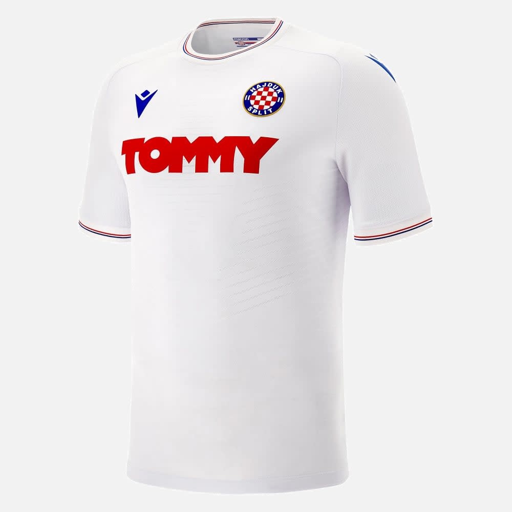 Macron Hajduk Split 2023 - 24 Authentic Home Jersey - White/Royal/Red