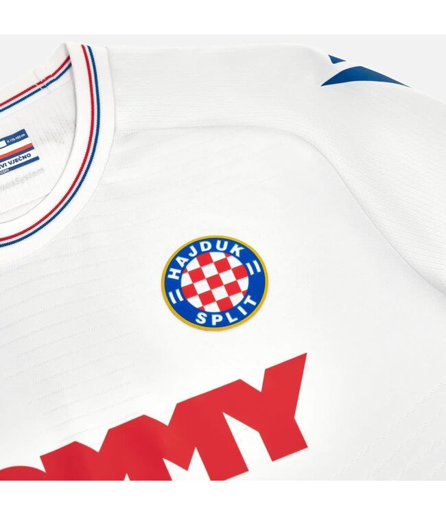 Macron Macron Hajduk Split 2023 - 24 Authentic Home Jersey - White/Royal/Red