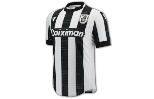 Macron PAOK FC 2023 - 24 Authentic Home Jersey - Black/White