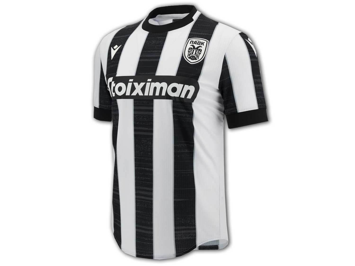 Macron PAOK FC 2023 - 24 Authentic Home Jersey - Black/White