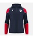 Macron Macron Red Star Belgrade 2023 - 24 Authentic Hooded Anthem Jacket -Midnight Navy/Red