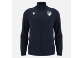 Macron Red Star Belgrade 2023 - 24 Travel Player Full Zip Top -Navy Blue/White