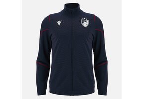 Macron Red Star Belgrade 2023 - 24 Travel Player Full Zip Top -Navy Blue/White