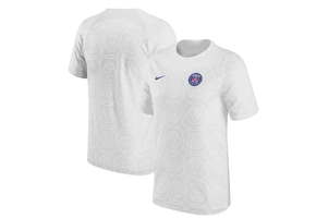 Nike PSG  Paris Saint German 2022 - 23 Strike DriFit Prematch Training Jersey - Aura/Navy Blue