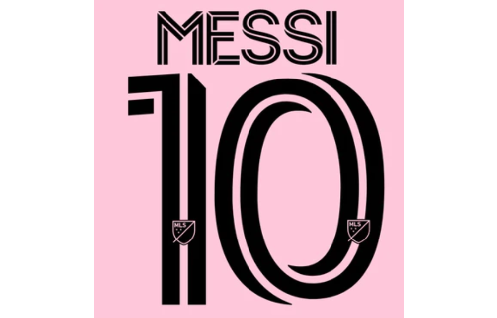 Messi #10 Inter Miami MLS Home  Nameset - Black