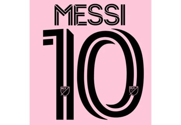 Messi #10 Inter Miami MLS Home  Nameset - Black