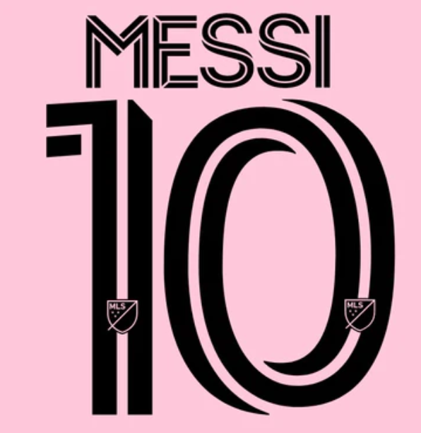 Messi #10 Inter Miami MLS Home  Nameset - Black