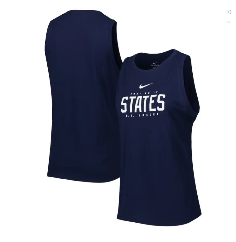 Nike United States USA Womens Tank Top Sleeveless - Navy Blue