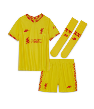 Nike Nike Liverpool 2021- 22 Infant Third  Kit - Yellow/Speed Red