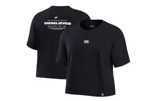 Nike Womens United States USA WC World Cup 2022 Voice Tee Shirt- Black