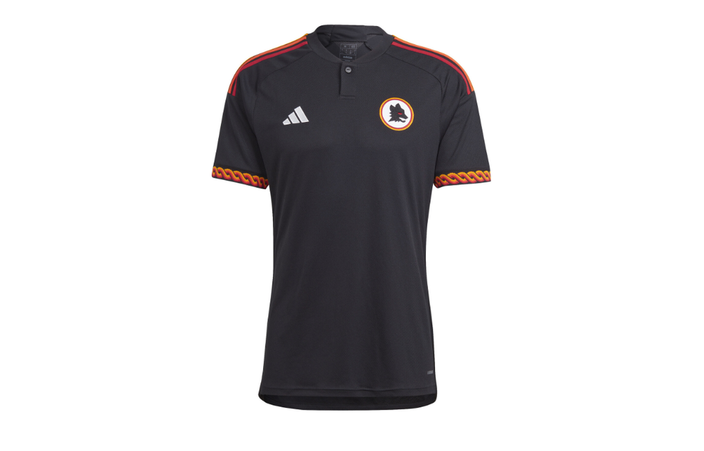 adidas 2023-24 AS Roma Third Jersey - Black