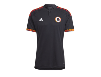 adidas 2023-24 AS Roma Third Jersey - Black