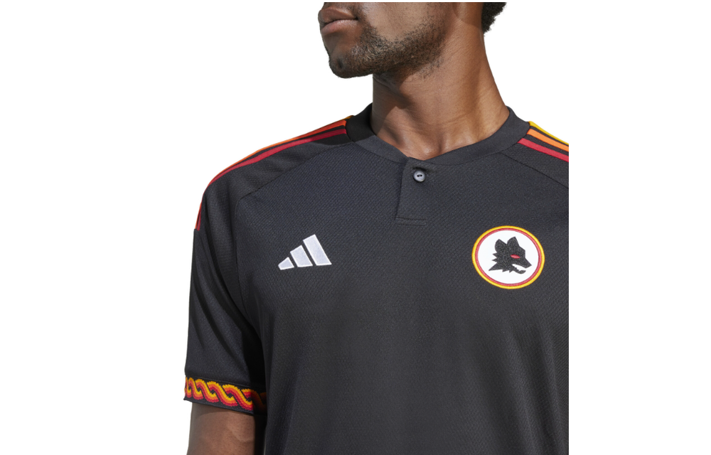 adidas 2023-24 AS Roma Third Jersey - Black