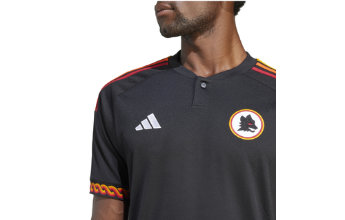 adidas 2023-24 AS Roma Third Jersey - Black