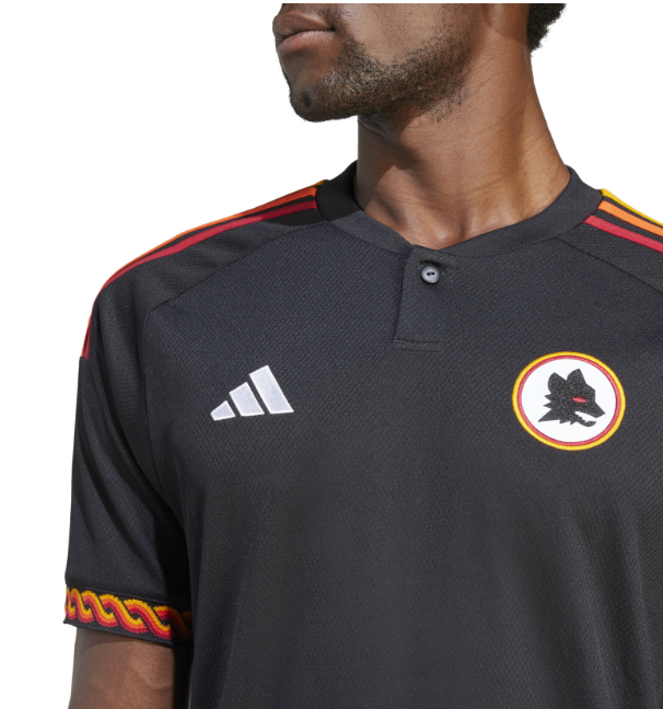 adidas 2023-24 AS Roma Third Jersey - Black